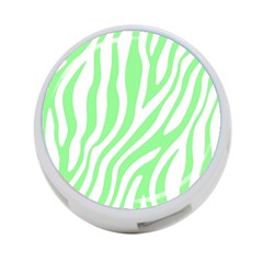 Green Zebra Vibes Animal Print  4-port Usb Hub (one Side) by ConteMonfrey