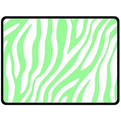 Green Zebra Vibes Animal Print  Fleece Blanket (large) by ConteMonfrey