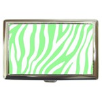 Green Zebra Vibes Animal Print  Cigarette Money Case Front