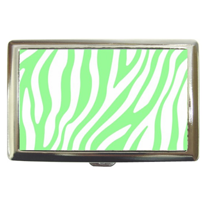 Green Zebra Vibes Animal Print  Cigarette Money Case