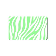 Green Zebra Vibes Animal Print  Magnet (name Card) by ConteMonfrey