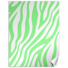 Green Zebra Vibes Animal Print  Canvas 12  X 16  by ConteMonfrey