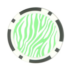 Green Zebra Vibes Animal Print  Poker Chip Card Guard by ConteMonfrey