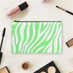 Green Zebra Vibes Animal Print  Cosmetic Bag (Medium) Front