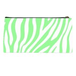 Green Zebra Vibes Animal Print  Pencil Case Back