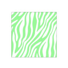 Green Zebra Vibes Animal Print  Satin Bandana Scarf 22  X 22  by ConteMonfrey