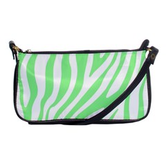 Green Zebra Vibes Animal Print  Shoulder Clutch Bag by ConteMonfrey