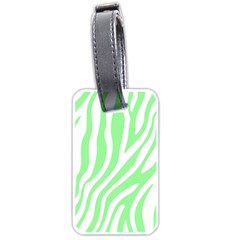 Green Zebra Vibes Animal Print  Luggage Tag (one Side) by ConteMonfrey