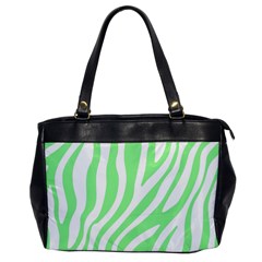 Green Zebra Vibes Animal Print  Oversize Office Handbag by ConteMonfrey