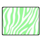 Green Zebra Vibes Animal Print  Fleece Blanket (Small) 50 x40  Blanket Front