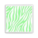 Green Zebra Vibes Animal Print  Memory Card Reader (Square) Front