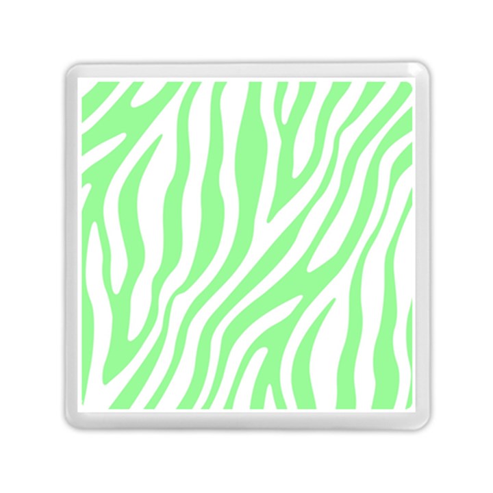 Green Zebra Vibes Animal Print  Memory Card Reader (Square)