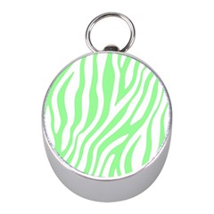 Green Zebra Vibes Animal Print  Mini Silver Compasses by ConteMonfrey