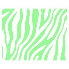 Green Zebra Vibes Animal Print  Two Sides Premium Plush Fleece Blanket (medium) by ConteMonfrey