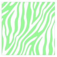 Green Zebra Vibes Animal Print  Square Satin Scarf (36  X 36 ) by ConteMonfrey