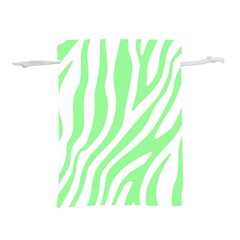 Green Zebra Vibes Animal Print  Lightweight Drawstring Pouch (s) by ConteMonfrey