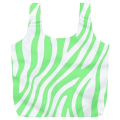 Green Zebra Vibes Animal Print  Full Print Recycle Bag (xxl) by ConteMonfrey