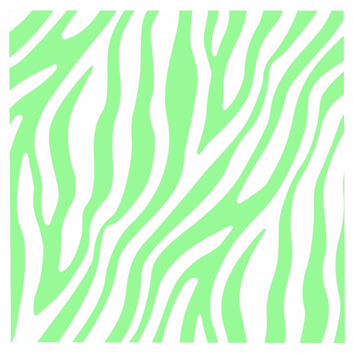 Green Zebra Vibes Animal Print  Wooden Puzzle Square