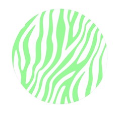 Green Zebra Vibes Animal Print  Mini Round Pill Box by ConteMonfrey