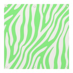 Green Zebra Vibes Animal Print  Banner And Sign 3  X 3  by ConteMonfrey