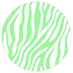 Green Zebra Vibes Animal Print  Round Trivet by ConteMonfrey