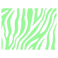 Green Zebra Vibes Animal Print  Premium Plush Fleece Blanket (extra Small) by ConteMonfrey