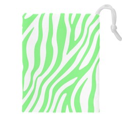 Green Zebra Vibes Animal Print  Drawstring Pouch (5xl) by ConteMonfrey