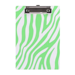 Green Zebra Vibes Animal Print  A5 Acrylic Clipboard by ConteMonfrey