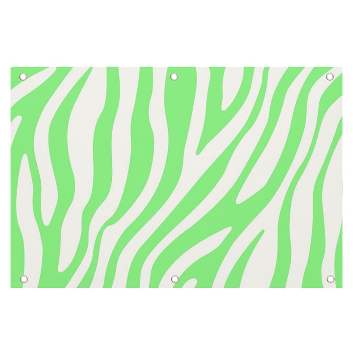 Green Zebra Vibes Animal Print  Banner and Sign 6  x 4 