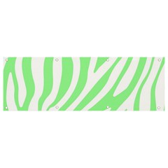 Green Zebra Vibes Animal Print  Banner And Sign 9  X 3  by ConteMonfrey