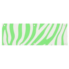 Green Zebra Vibes Animal Print  Banner And Sign 6  X 2  by ConteMonfrey