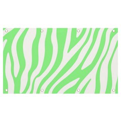 Green Zebra Vibes Animal Print  Banner And Sign 7  X 4  by ConteMonfrey