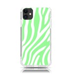 Green Zebra Vibes Animal Print  iPhone 11 TPU UV Print Case Front