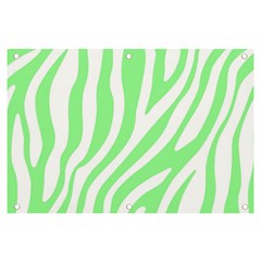 Green Zebra Vibes Animal Print  Banner And Sign 6  X 4  by ConteMonfrey