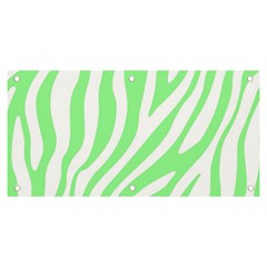 Green Zebra Vibes Animal Print  Banner And Sign 6  X 3  by ConteMonfrey