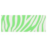 Green Zebra Vibes Animal Print  Banner and Sign 8  x 3  Front