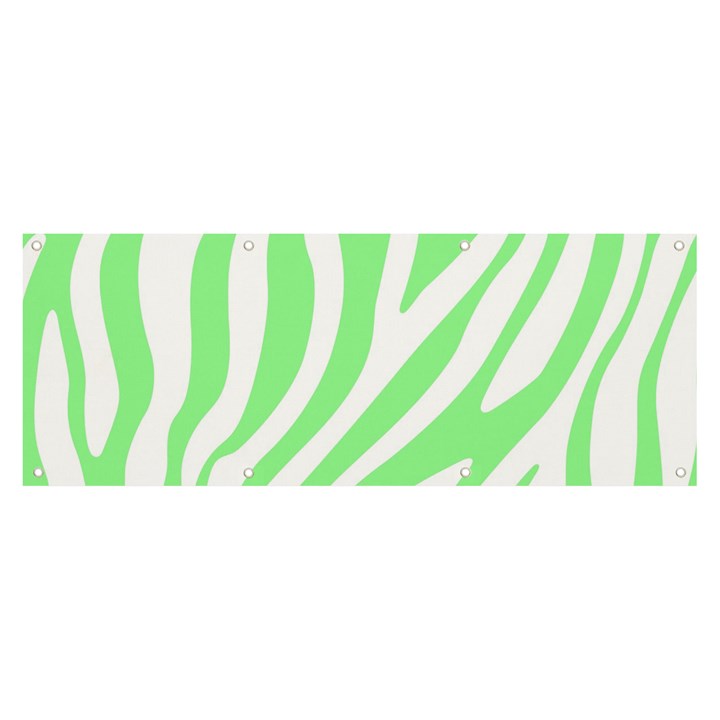 Green Zebra Vibes Animal Print  Banner and Sign 8  x 3 