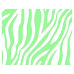 Green Zebra Vibes Animal Print  Premium Plush Fleece Blanket (Medium) 60 x50  Blanket Front