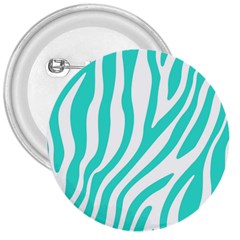 Blue Zebra Vibes Animal Print   3  Buttons by ConteMonfrey