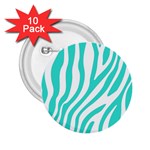 Blue Zebra Vibes Animal Print   2.25  Buttons (10 pack)  Front