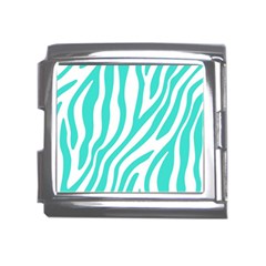 Blue Zebra Vibes Animal Print   Mega Link Italian Charm (18mm) by ConteMonfrey