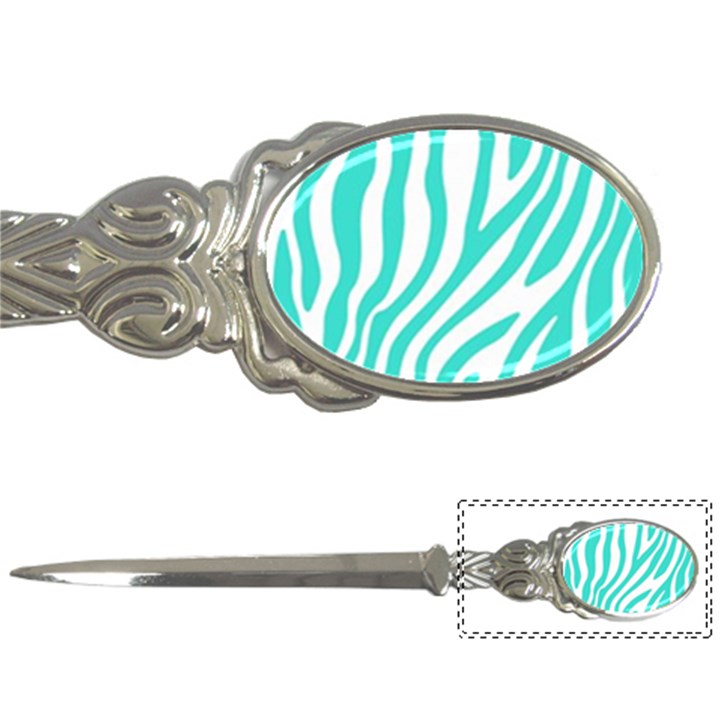 Blue Zebra Vibes Animal Print   Letter Opener