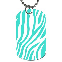 Blue Zebra Vibes Animal Print   Dog Tag (one Side) by ConteMonfrey