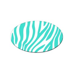 Blue Zebra Vibes Animal Print   Sticker Oval (100 Pack) by ConteMonfrey