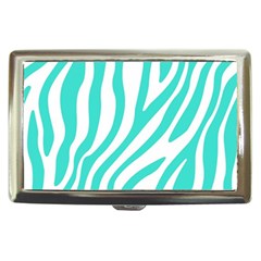 Blue Zebra Vibes Animal Print   Cigarette Money Case by ConteMonfrey