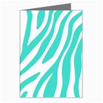 Blue Zebra Vibes Animal Print   Greeting Cards (Pkg of 8) Left