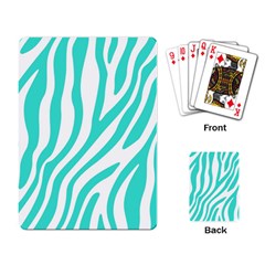 Blue Zebra Vibes Animal Print   Playing Cards Single Design (rectangle) by ConteMonfrey