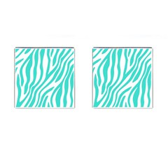 Blue Zebra Vibes Animal Print   Cufflinks (square) by ConteMonfrey