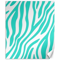 Blue Zebra Vibes Animal Print   Canvas 8  X 10  by ConteMonfrey