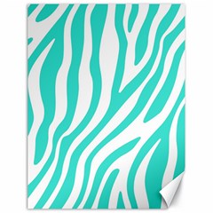 Blue Zebra Vibes Animal Print   Canvas 18  X 24  by ConteMonfrey